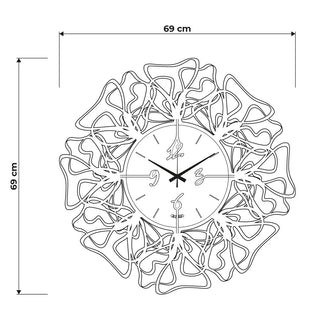 Arti e Mestieri Orologio Da Parete Particolare Linea D69 cm Nero e Miele