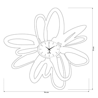 Arti e Mestieri Orologio Da Parete Shodo 74x71h cm Fango e Nero