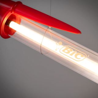 Seletti Lampada Bic Designer Mario Paroli 178 cm Rossa