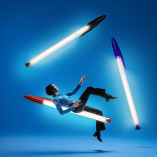 Seletti Lampada Bic Designer Mario Paroli 178 cm Nera
