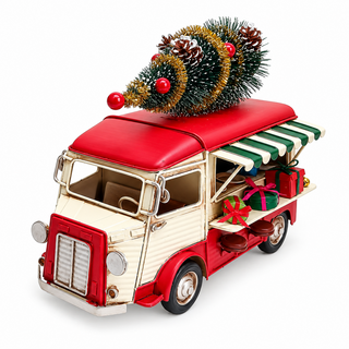 Andrea Bizzotto Decoro Hiberanl Furgoncino con Pino L27 cm