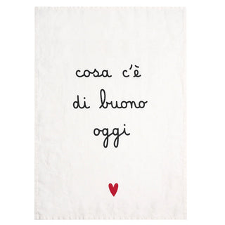 Simple Day Leinen Geschirrtuch What's Good Today 50x70 cm