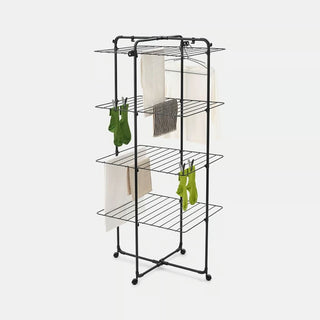 Brabantia HangOn 30m Tower Wäscheständer, Mattschwarz
