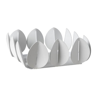 Arts &amp; Crafts Ficus-Serviettenhalter aus weißem Marmormetall