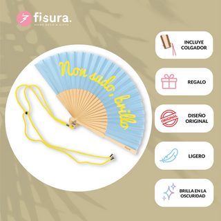 Fisura Yo No Sudo Brillo Glow-in-the-Dark Wooden Fan