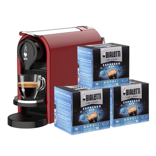 Bialetti Dama Espressomaschinen-Paket mit 30 kostenlosen roten Pads