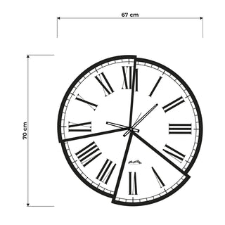 Arti e Mestieri Orologio Da Parete Kintsugi 66xh70 cm Beige e Ambra