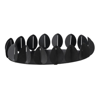 Arts &amp; Crafts Schwarzes ovales Ficus-Tablett 47x29 cm 