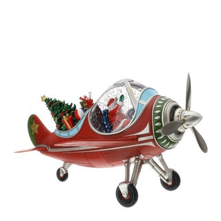Hervit Aereo Babbo Natale con Led L46 cm