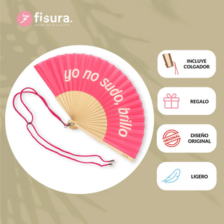 Fisura Ventaglio Yo No Sudo Brillo in Legno Rosa