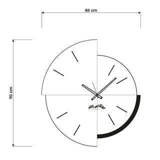 Arti e Mestieri Orologio Da Parete Avignone 65x70h cm Nero e Bronzo