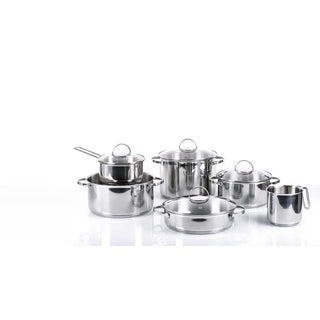 Moneta Batteria di Pentole Allegro 10 Pezzi in Accio Inox