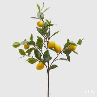 EDG Enzo De Gasperi Lemon Branch with Leaves H95 cm