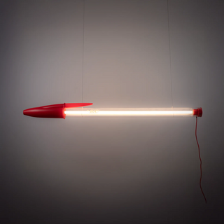 Seletti Lampada Bic Designer Mario Paroli 178 cm Rossa