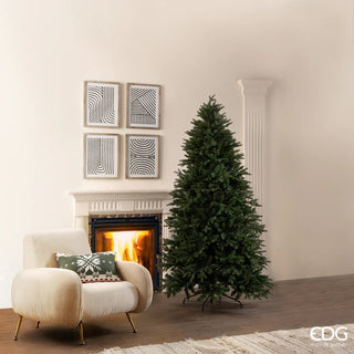 EDG Enzo de Gasperi Offerta Albero di Natale Pino Cristallo 210 cm Natural + Base Tronco + 500 Miniled + Borsa