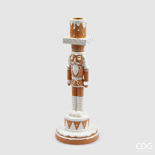 EDG Enzo De Gasperi Portacandela Soldatino Marzapane H31 cm in Resina