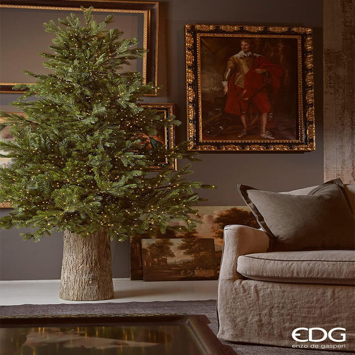 EDG Enzo de Gasperi Albero di Natale Pino Imperial 300 cm con 6000 MicroLed con tronco in regalo