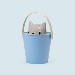 United Pets Crick - Cubo semihermético para croquetas con cuchara, color azul claro