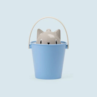 United Pets Crick Semi Airtight Kibble Bucket with Scoop Light Blue