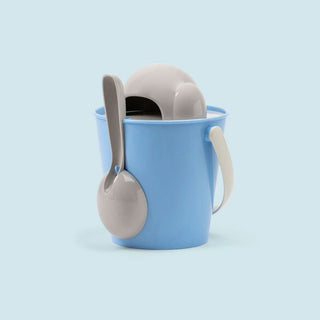 United Pets Secchiello Porta Crocchette Crock Semi Ermetico con Paletta Azzurro