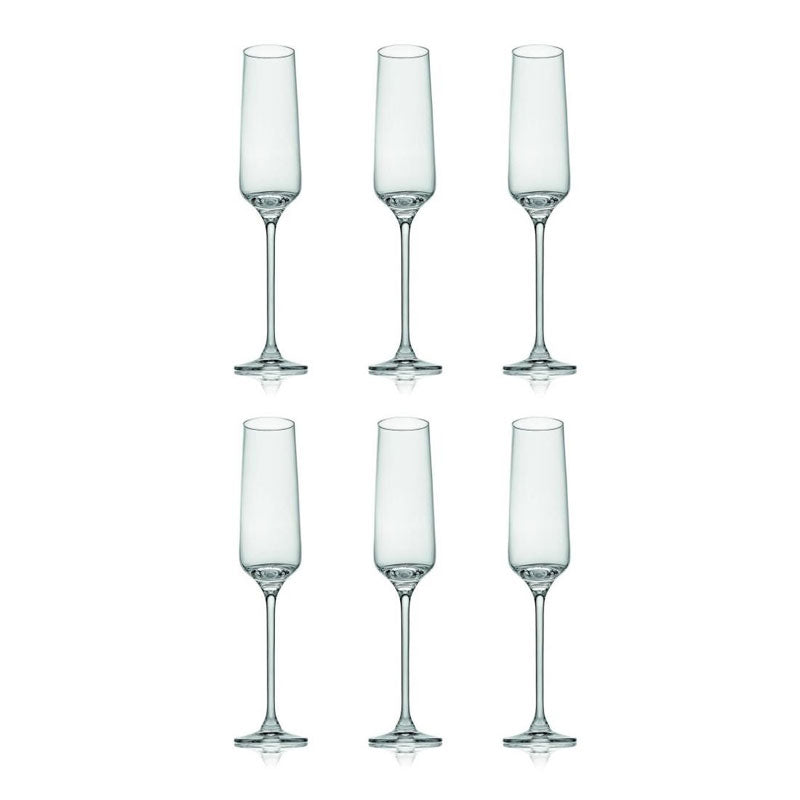 IVV Set 6 Calici Flute Testing Hour 190 ml in Vetro