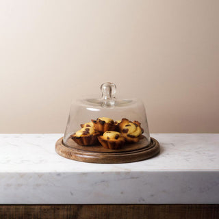 Chehoma Tray with Glass Bell 18x25 cm