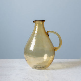 Chehoma Hammered Pitcher Verano in Yellow Glass