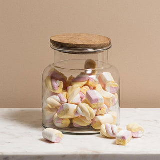 Chehoma Glass Jar with Wooden Lid 14x12 cm