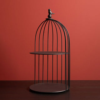 Chehoma 2 Tier Iron Cage Stand 40x21 cm