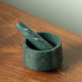 Chehoma Green Marble Mortar and Pestle