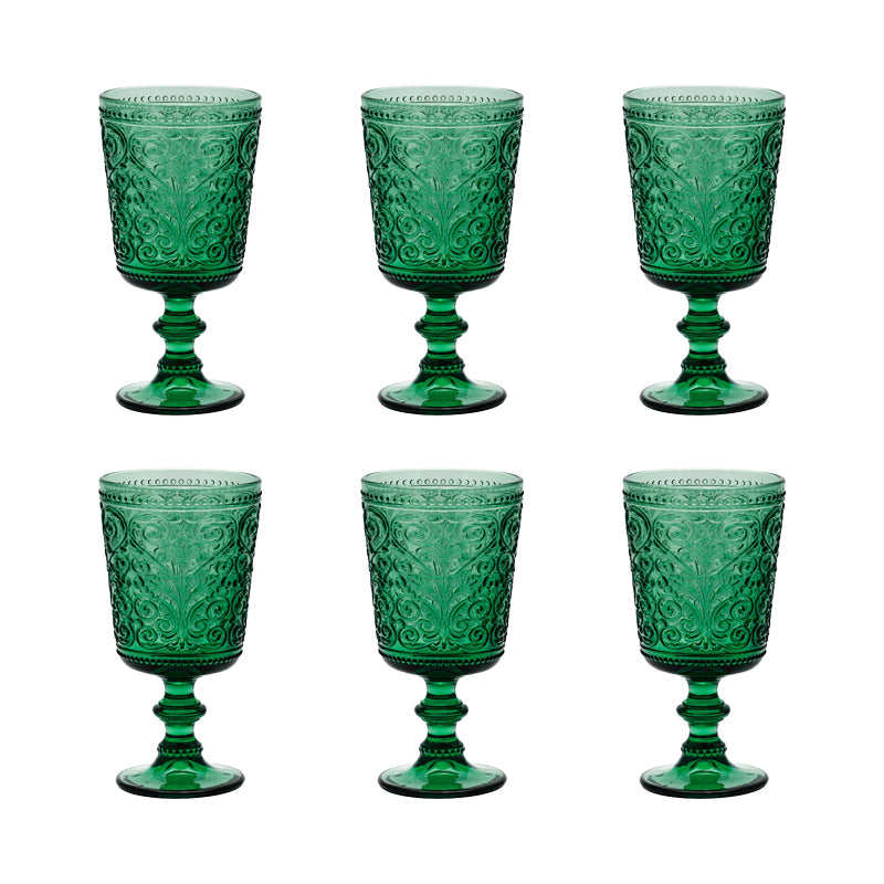 Galbiati Set 6 Calici Vino 280ml in Vetro Verde Foresta – Le Gioie