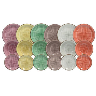 Tognana Colored Dishes Service 18 Pieces Louise Corinne Ceramica
