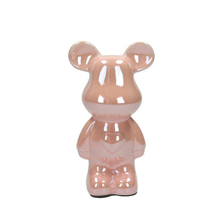 Tognana Teddy Bear Decoration H18 cm in Pink Ceramic