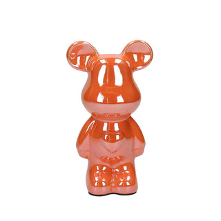 Tognana Teddy Bear Decoration H18 cm in Orange Ceramic