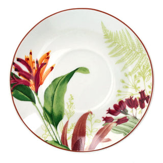 Tognana Set 6 Tazzine da Caffè Madison Tropicalia con Piattino in Porcellana