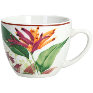 Tognana Set 6 Tazzine da Caffè Madison Tropicalia con Piattino in Porcellana