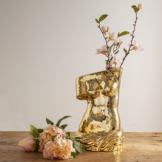 Seletti Milo Vase in Ceramic H38.5 cm Gold