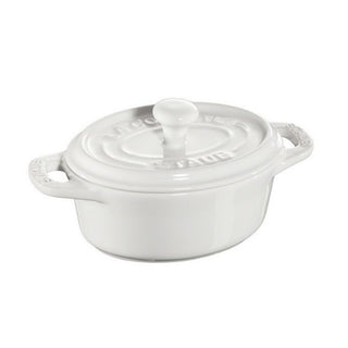 Staub Mini Cocotte Ovale 11 cm Bianco in Ceramica