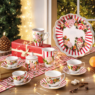 Brandani Set 2 Tazze Mug Le Chicche in Porcellana