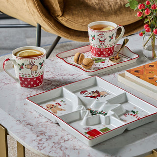 Andrea Fontebasso Tognana Set 2 Tazze Mug con vassoio in Porcellana Milk & Ginger 33 cl