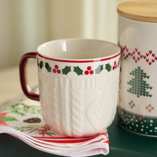 Tognana Porcellane Set 2 Tazze Colazione Natalizia Let it Snow Multicolor