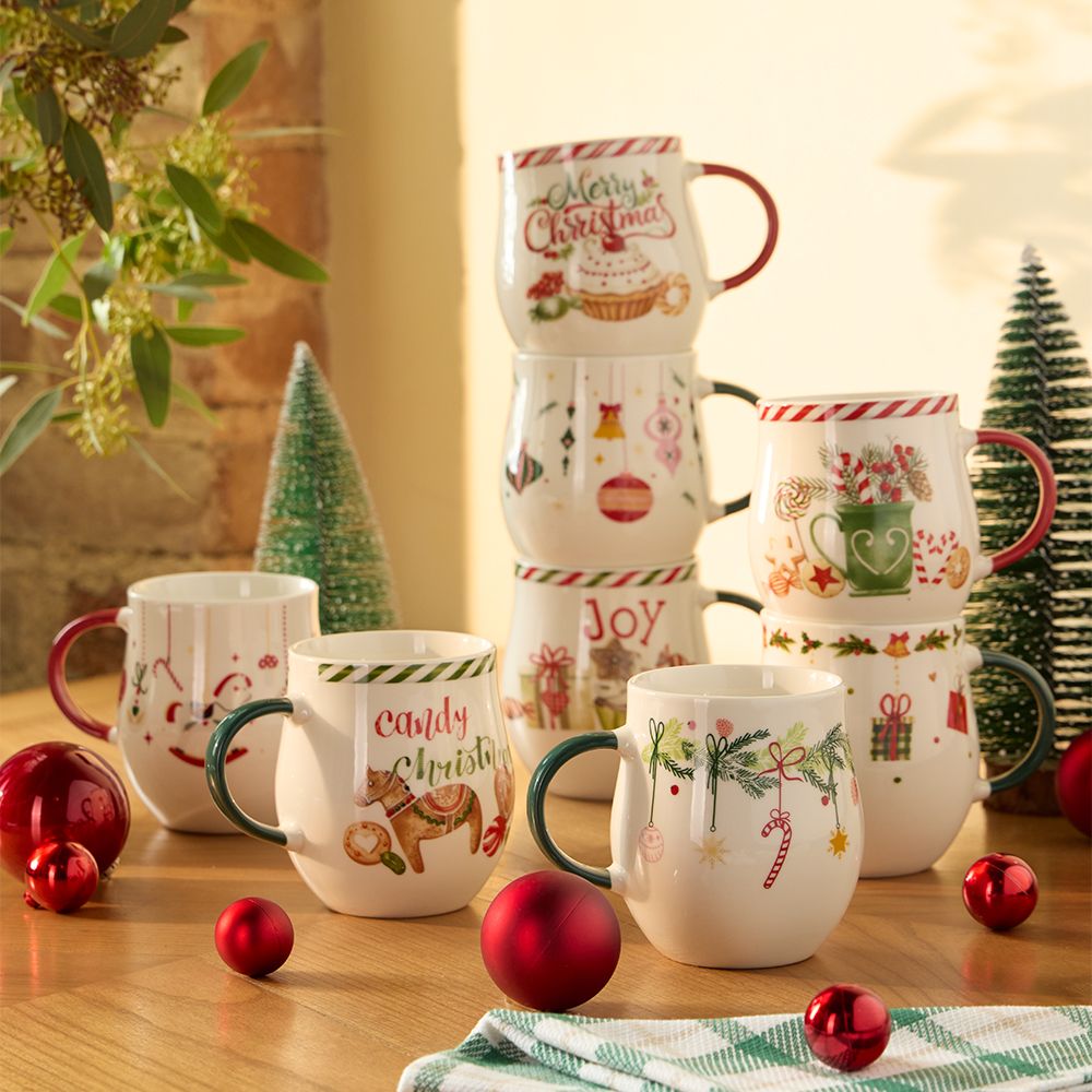 TSLBW Tazza Natalizia In Ceramica – Gingerbread Man Con Coperchio – Tazza Da Caffè, Tè E Cioccolata Calda – Regalo Di Natale Per Amici E Famiglia