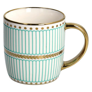 Tognana Porcellane Tazza Mug Righe Verdi Oro 360 cl
