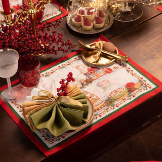 Tessitura Toscana Telerie Set of 2 Christmas Placemats Noel Gourmand MyMat 37x48 cm