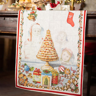Tessitura Toscana Telerie Camino de Navidad Noel Gourmand de Lino 45x170 cm
