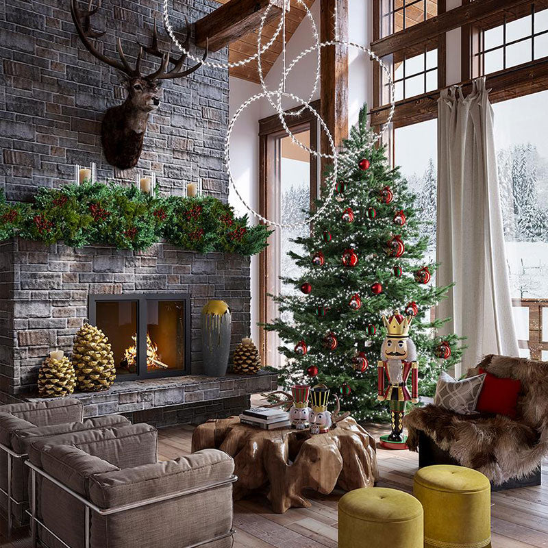 EDG Enzo de Gasperi Luxus-Weihnachtsbaum aus Kiefer, 300 cm, mit 7000 Mini-LEDs, D186 cm