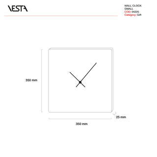 Vesta Small Decor Clock 35x35 cm Scarf