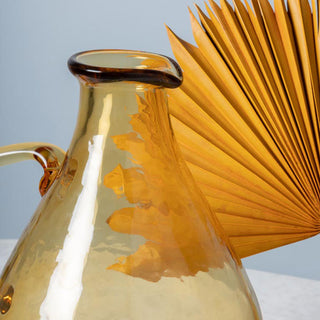 Chehoma Hammered Pitcher Verano in Yellow Glass