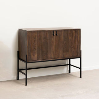 Chehoma Credenza Flagey 2 Ante in Legno di Mango 91×40×110 cm