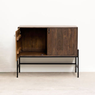 Chehoma Credenza Flagey 2 Ante in Legno di Mango 91×40×110 cm